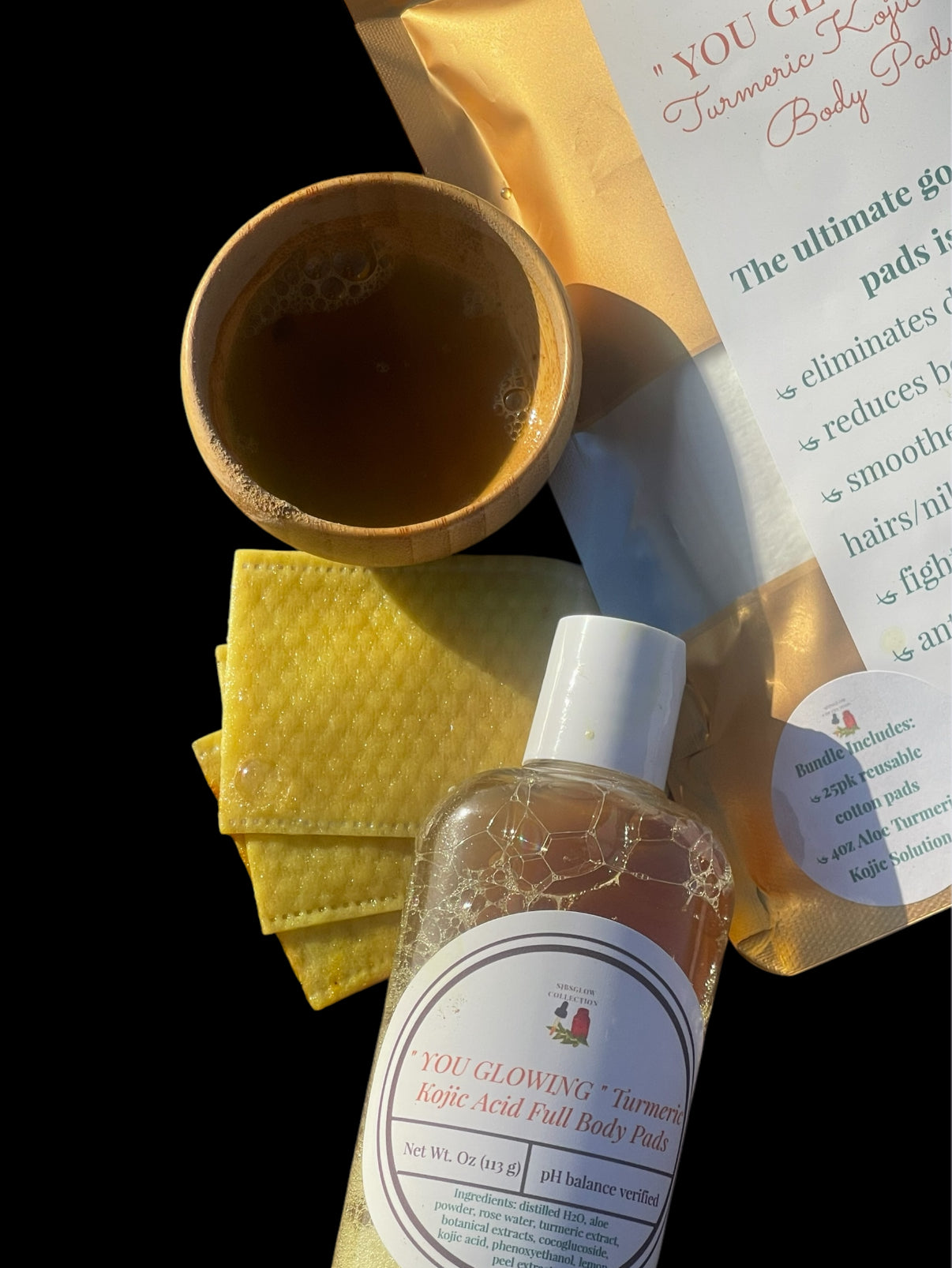 “ YOU GLOWING “ Turmeric Kojic Full Body Pads (25ct)